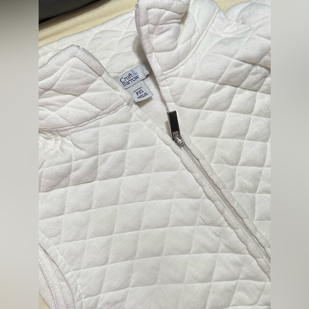 Croft & Barrow Quilted White Vest Classic Layering XSP - Picture 7 of 7